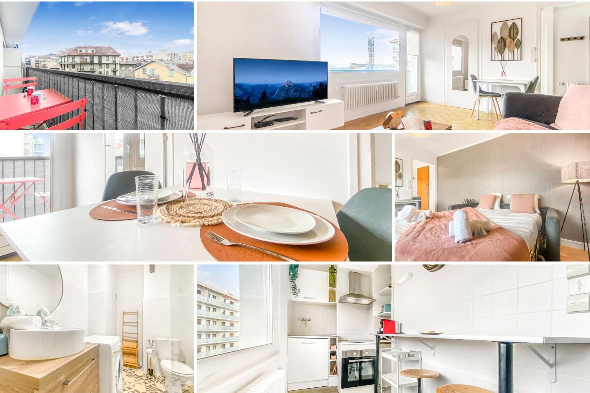 Homey Pinky - Proche Centre / Balcon Prive / Wifi Appartamento Annemasse
